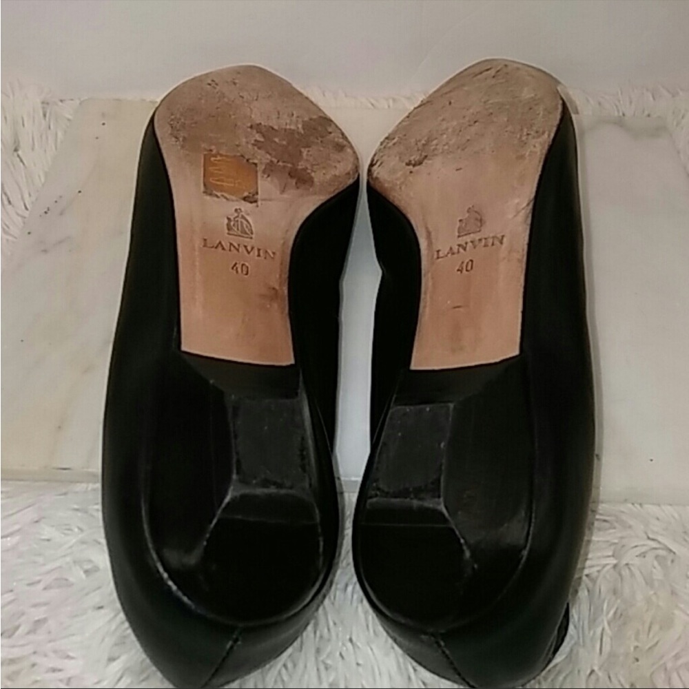 Lanvin Studded Leather Point Toe Flats - Picture 8 of 11